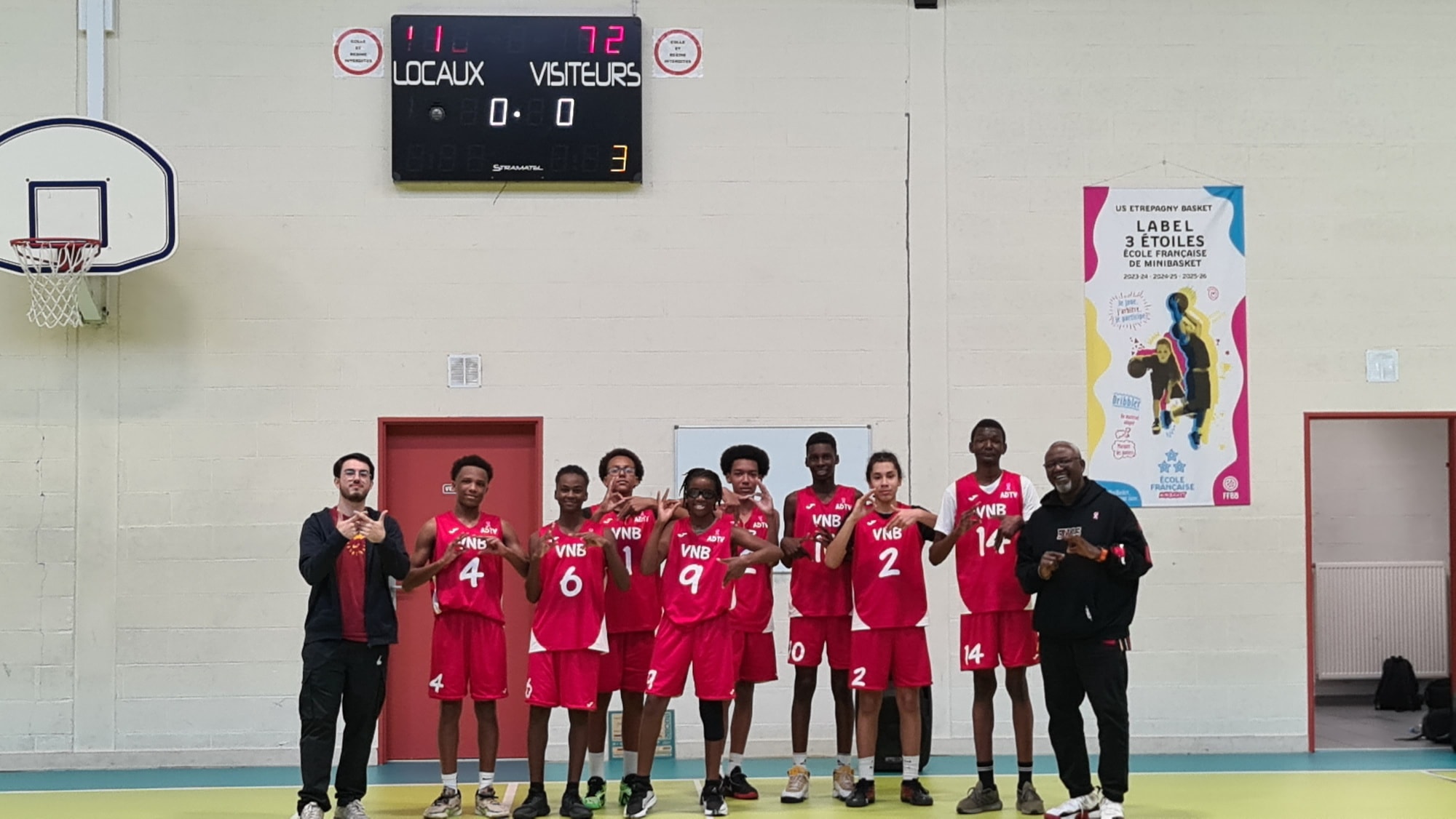 L’équipe 1 hors sujet, première victoire en U15 Région !